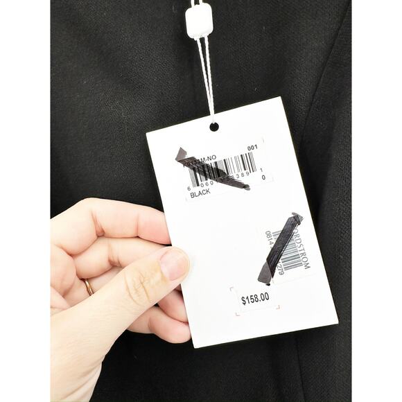 Gal Meets Glam Celeste Long Sleeve Fit and Flare Black Dress 0 NEW - Picture 4 of 6